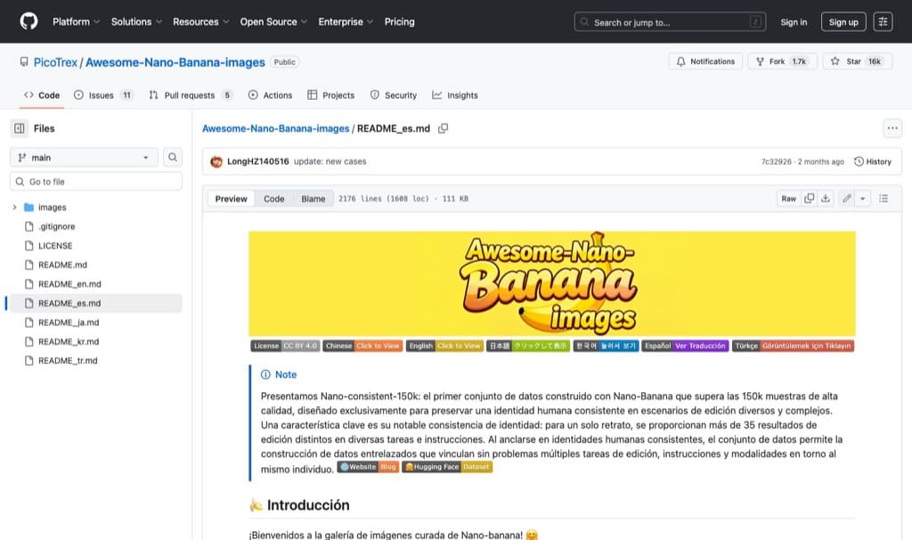 Screenshot nano github — Cómo Trabajar con IAs de Generación de Imagen