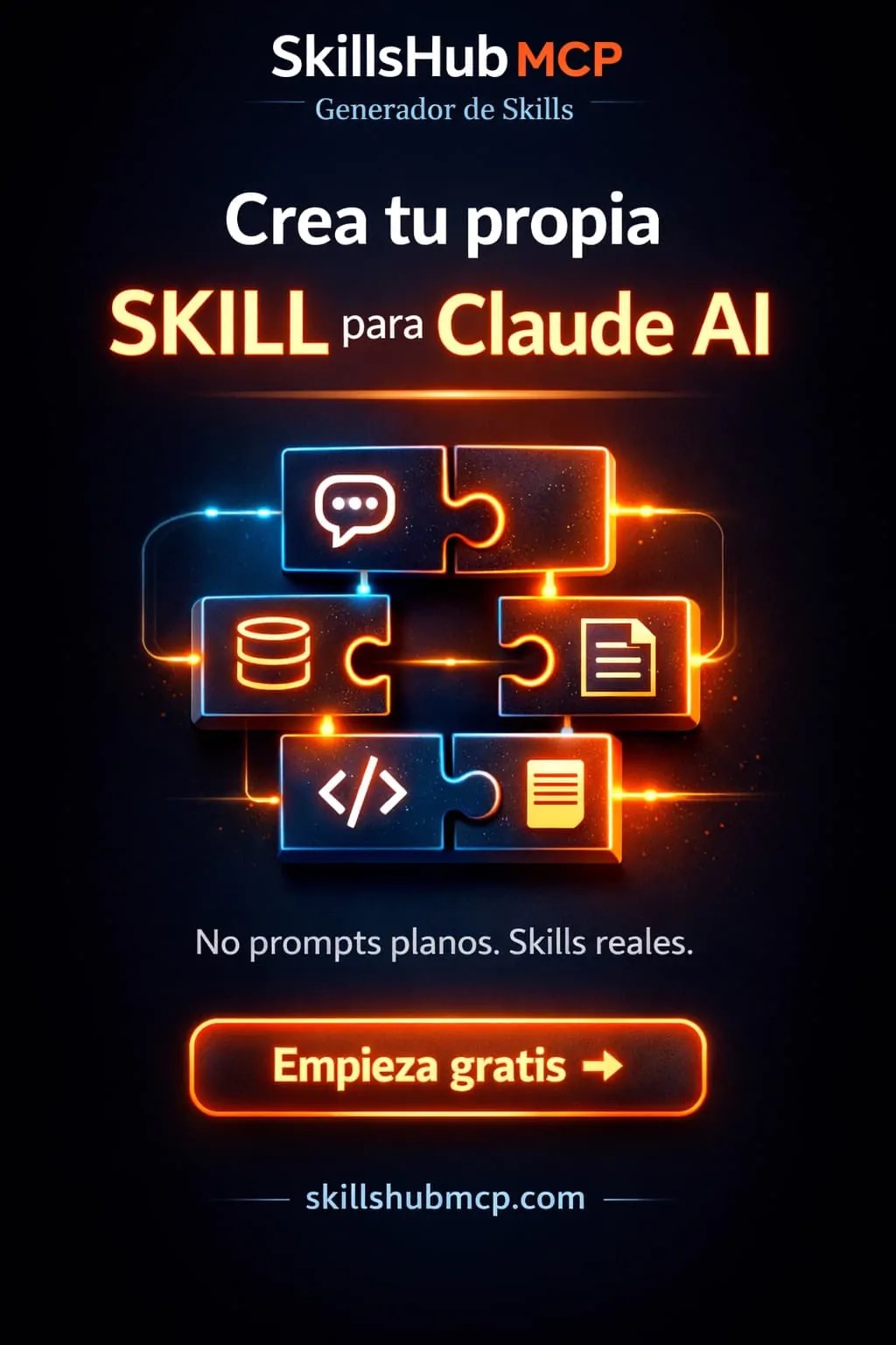 SkillsHub MCP — Genera tus propias skills de IA