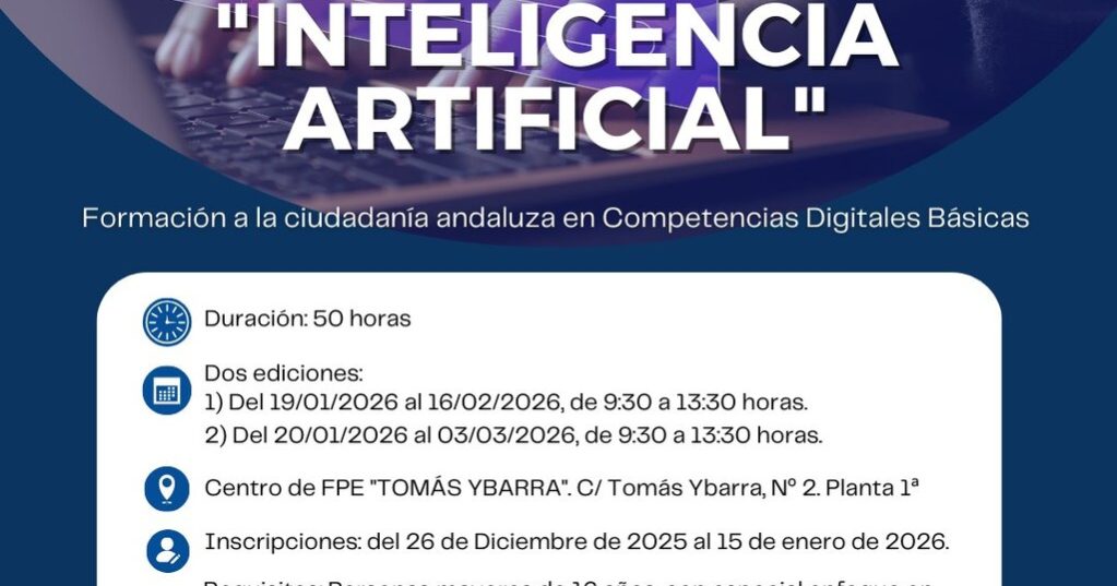 Tomares apuesta por la Inteligencia Artificial con un curso práctico para el día a día y el empleo, CostaCx