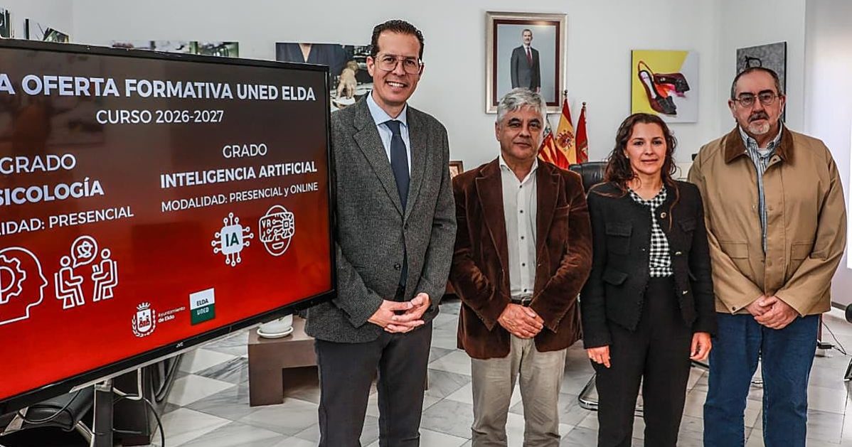 Elda amplía su oferta universitaria con los grados de Inteligencia Artificial y Psicología en la UNED, CostaCx
